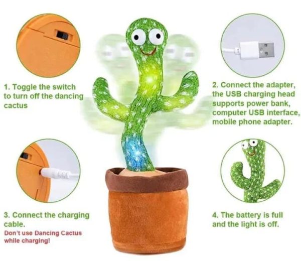 Dancing Talking Cactus Toy (Rechargeable)